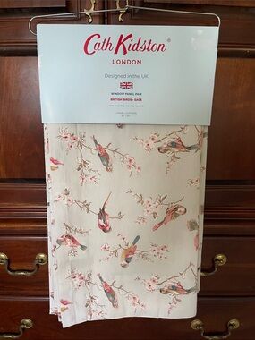 Cath Kidston Sage Window Panels with Multicolor British Birds